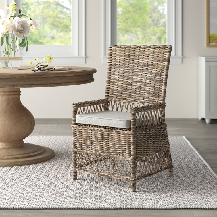 Wicker dining arm chairs sale